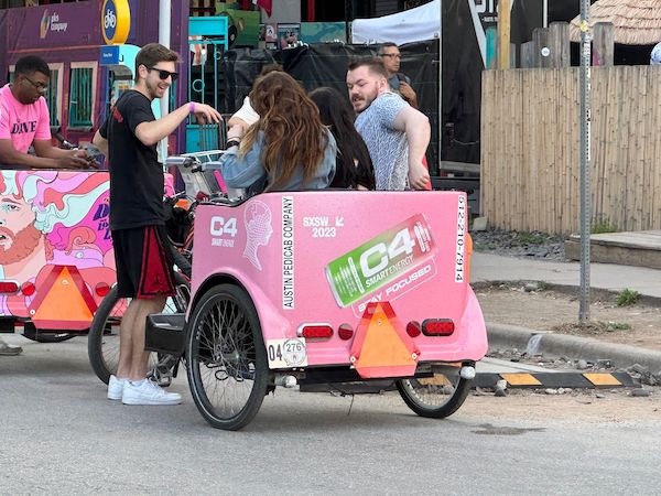 pedicab advertising South By Southwest