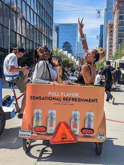 pedicab advertising SXSW 2023